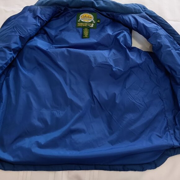 Cabela's Premier Northern Goose Down Blue Puffer Vest Women's Small 650 - Picture 7 of 11